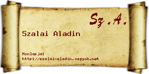 Szalai Aladin névjegykártya